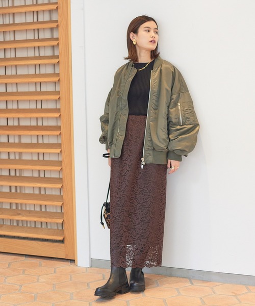 「Rouge vif」 タイトスカート 36 ベージュ レディース_画像6