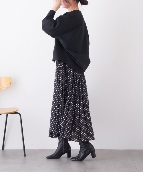 「BEARDSLEY」 長袖ワンピース 0 ブラック レディース_画像5