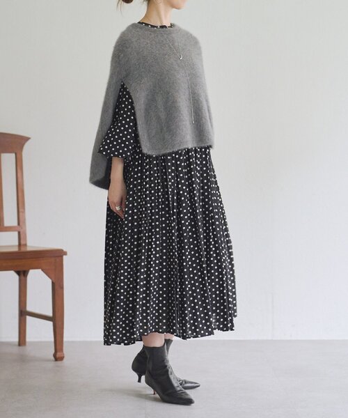 「BEARDSLEY」 長袖ワンピース 0 ブラック レディース_画像7