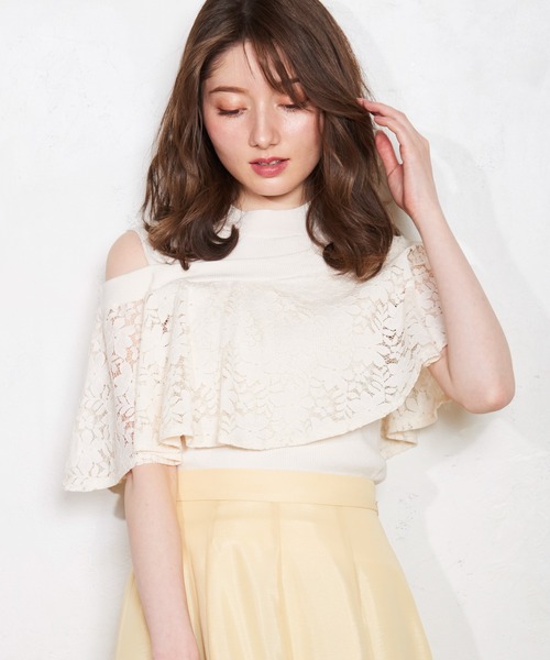 「NOELA」 半袖ニット フリー ブラック レディース_画像5