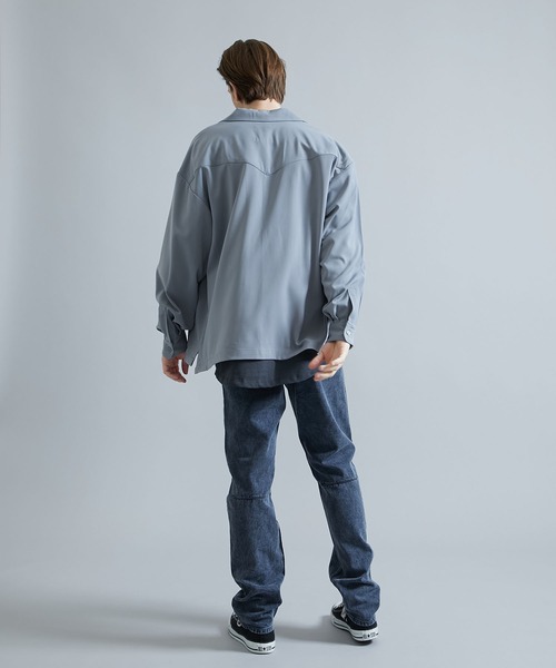 シャツ ブラウス NUMBER N INE 別注 ドレーピーサテン ロングスリーブ