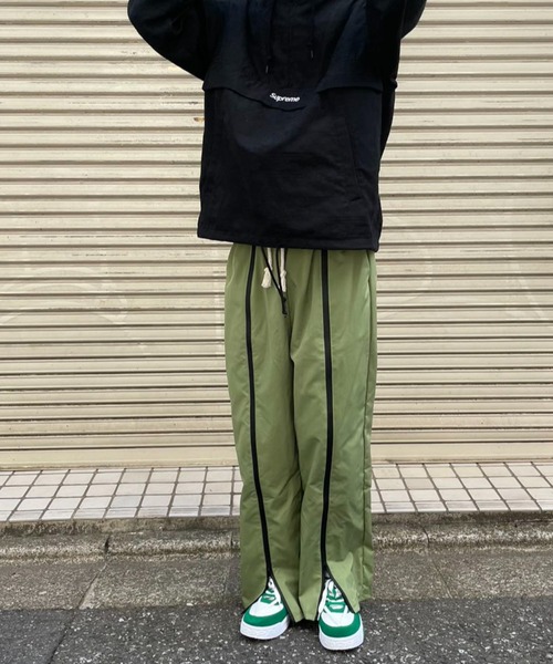 黒 Mサイズ プリント入りパンツ 立体ポケット 四角プリント パンツ : レディースファッション夢