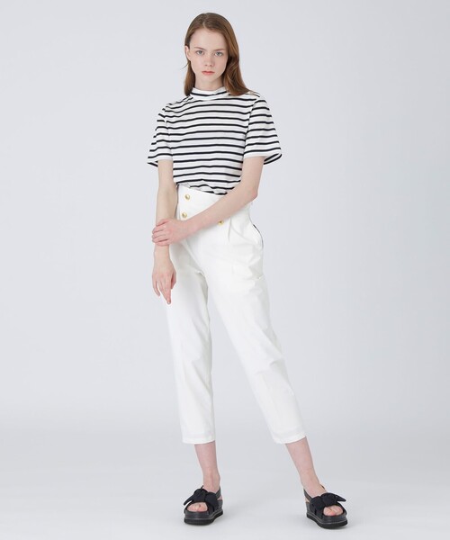 パンツ ストレッチテーパードパンツ LABEL BLUE