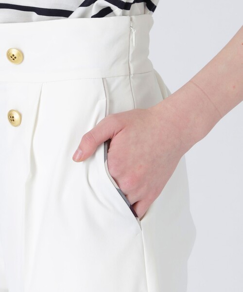 パンツ ストレッチテーパードパンツ LABEL BLUE