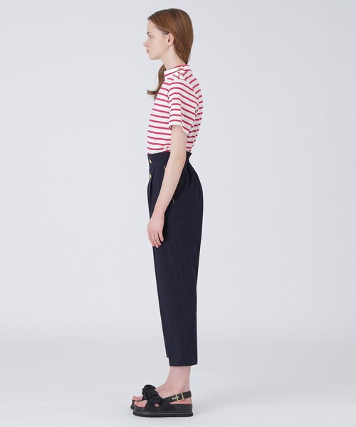 パンツ ストレッチテーパードパンツ LABEL BLUE