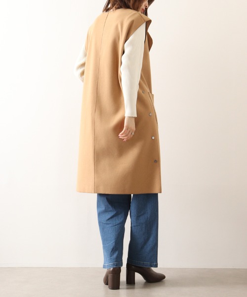 ベスト ジレ 「EGLANTINE」フェイクウールロングジレ レディース EGLANTINE ベスト ジレ 「EGLANTINE」フェイクウールロングジレ