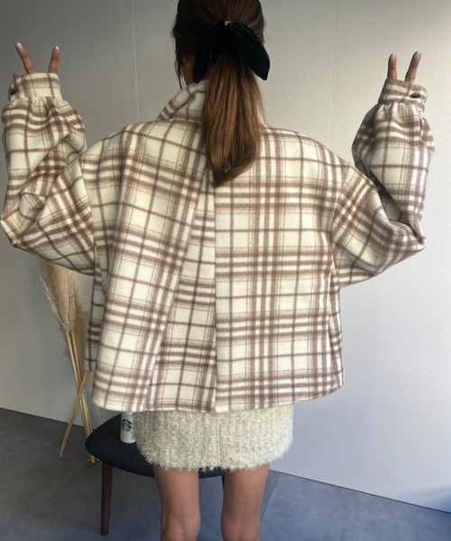 ステンカラーコート コート スタンドカラーＡラインフレアジャケット レディース | LACーVERT | 17