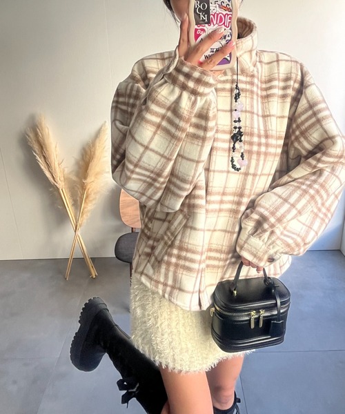 ステンカラーコート コート スタンドカラーＡラインフレアジャケット レディース | LACーVERT | 21