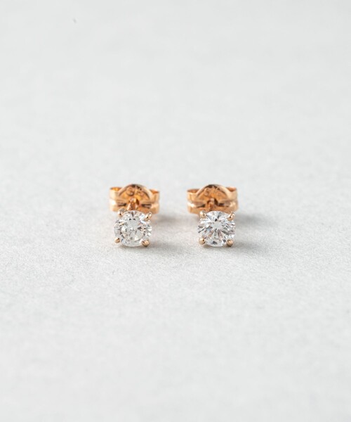 ピアス K18 ダイヤモンド 0.3ct ピアス「ブライト」 レディースの画像