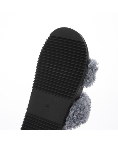 carino（カリーノ） サンダル エコファーもこもこサンダル レディース