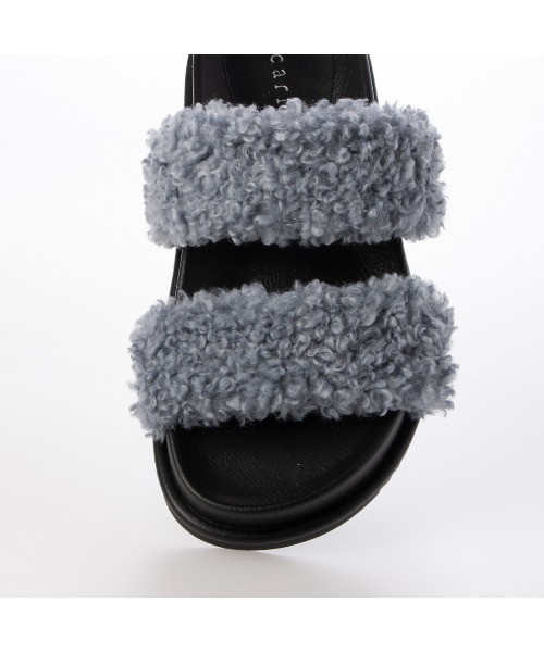 carino（カリーノ） サンダル エコファーもこもこサンダル レディース