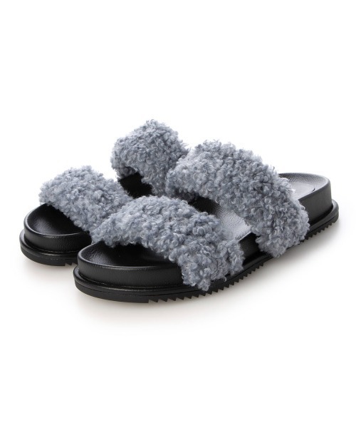 carino（カリーノ） サンダル エコファーもこもこサンダル レディース