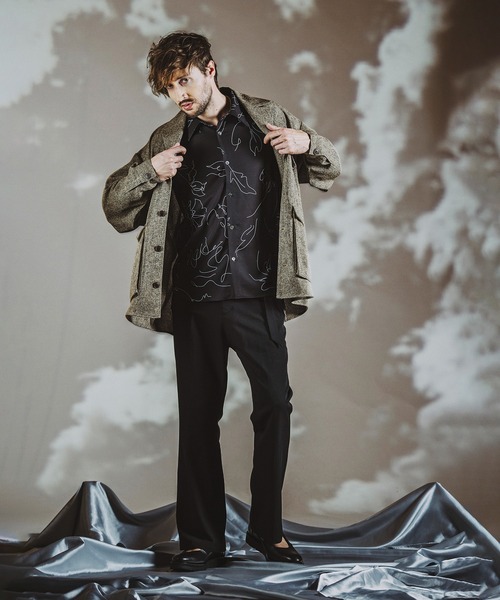 NO ID.（ノーアイディー） シャツ 「NO ID.」Flower Sketch Print