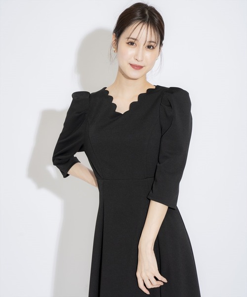 SWINGLE（スウィングル） ワンピース スカラネックポンチドレス