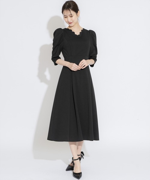 SWINGLE（スウィングル） ワンピース スカラネックポンチドレス