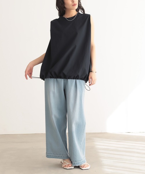 ブラウス シャツ nosleeve balloon shirt / ノースリーブバルーンシャツ レディース nosleeve balloon shirt – eim online（エイム オンライン）