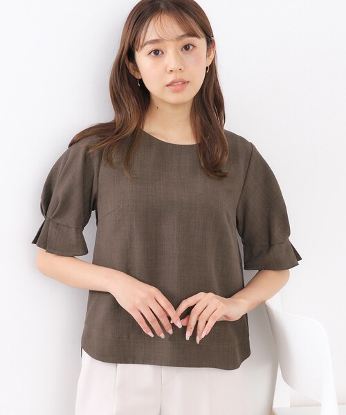 index ブラウス シャツ 「新色追加」タックスリーブブラウス