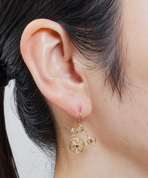 ピアス gargle ガーグル：ミニチュアシリーズ レトロ自転車 ピアス  