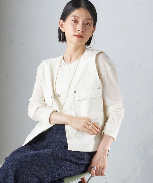 SHIPS(シップス) ベスト ジレ 「手洗い可能」ミリタリー ショート SHIPS(シップス) ベスト ジレ 「手洗い可能」ミリタリー ショート