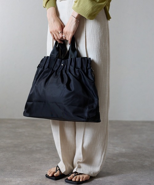 Lien Select トートバッグ ギャザーナイロントート バッグ / 通勤 通学