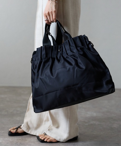 Lien Select トートバッグ ギャザーナイロントート バッグ / 通勤 通学