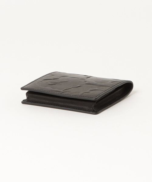 A BATHING APE 財布 EMBOSSED LEATHER MINI WALLET メンズ