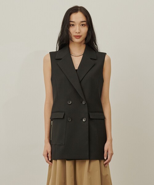 CITY TOKYO ベスト ダブルテーラードジレ レディース : ZOZOTOWN Yahoo 
