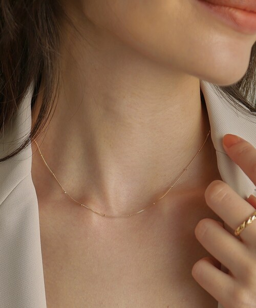 COCOSHNIK（ココシュニック） ネックレス K10スタッズキヘイチェーン