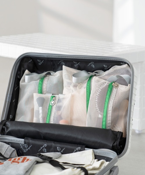 MKD.ZAKKA 旅行 バイカラー旅行用ランドリー トラベルポーチ 4点セット