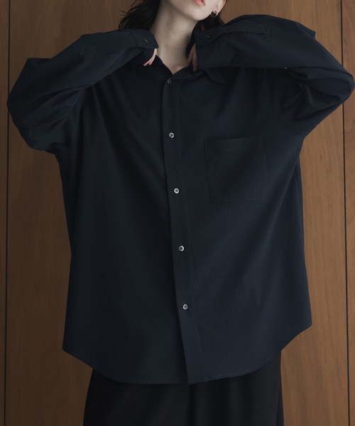 remer シャツ loose Relax crepe over shirt / ルーズリラックス