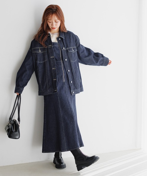 mysty woman ジャンパースカート セットアップ着用可・KUROKIデニム 