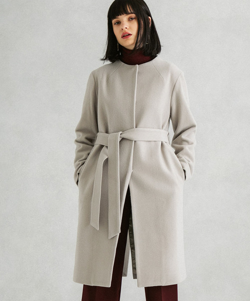 ユナイテッドトウキョウ／Aラインロングコート／アイボリー／未使用タグ付き UNITED TOKYO（ユナイテッドトウキョウ） 「WEB限定」エクストラウール