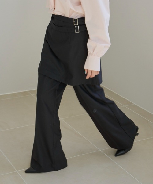 haek パンツ layered pants/レイヤードパンツ レディース