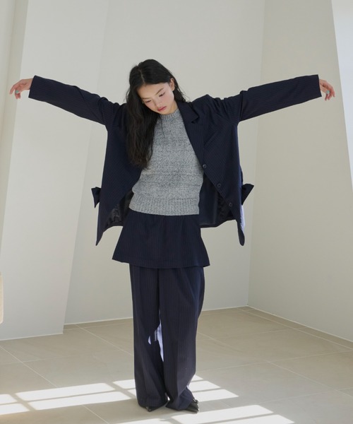 haek ワイドパンツ パンツ layered pants/レイヤードパンツ レディース