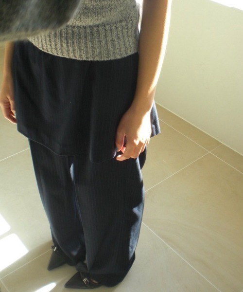haek ワイドパンツ パンツ layered pants/レイヤードパンツ レディース