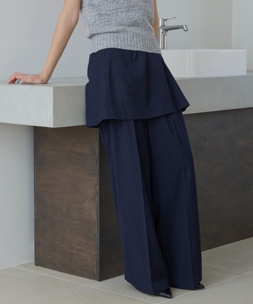 haek パンツ layered pants/レイヤードパンツ レディース