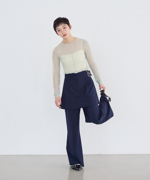 超希少！HYKE スカート付き　レイヤードパンツ 超希少！HYKE スカート付き レイヤードパンツ