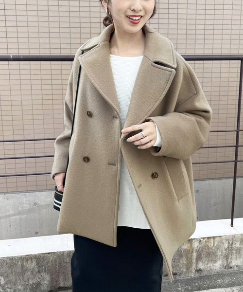 TICCA（ティッカ） ピーコート FREE グレー レディース : ZOZOTOWN