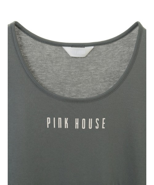 【美品】ピンクハウス半袖ワンピース　フリー PINK HOUSE 「PINK HOUSE」 半袖ワンピース フリー レッド