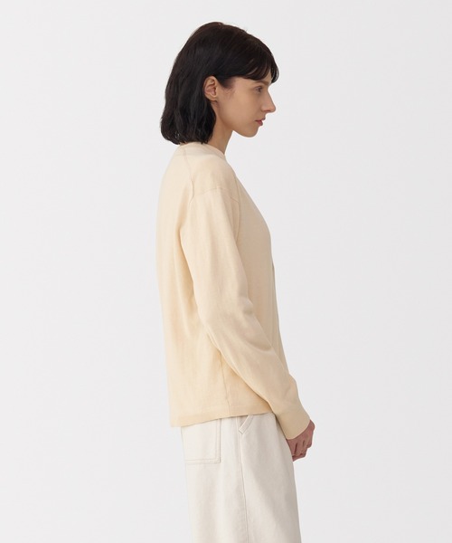 カーディガン 「MUJI Labo」婦人 コットンハイゲージニット