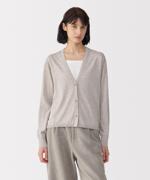 MUJI Labo カーディガン 「MUJI Labo」婦人 コットンハイゲージニット
