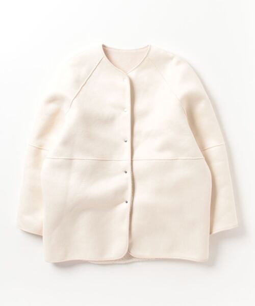 「BEAUTY&YOUTH UNITED ARROWS」 ノーカラーコート - ホワイト レディース_画像7