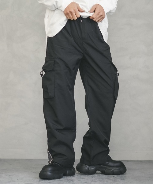 Shoowtime カーゴパンツ Line design nylon cargo pants