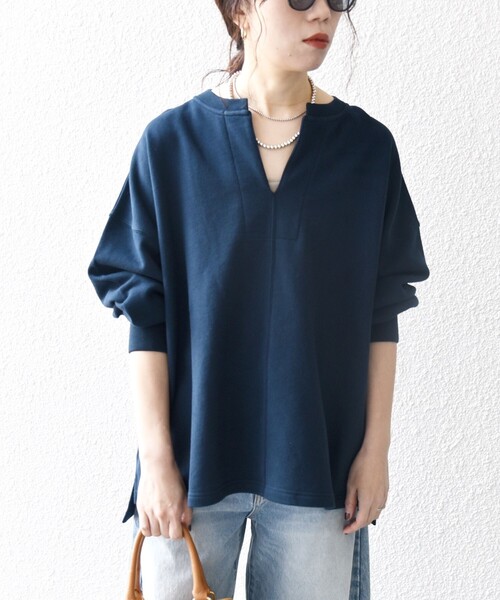 SHIPS any トレーナー スウェット any:「洗濯機可能」USAコットン 裏毛