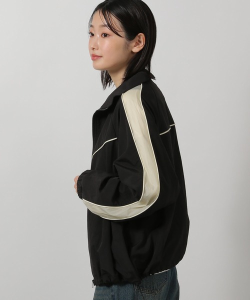 LAKOLE ブルゾン アウター シアー配色トラックジャケット / 291794