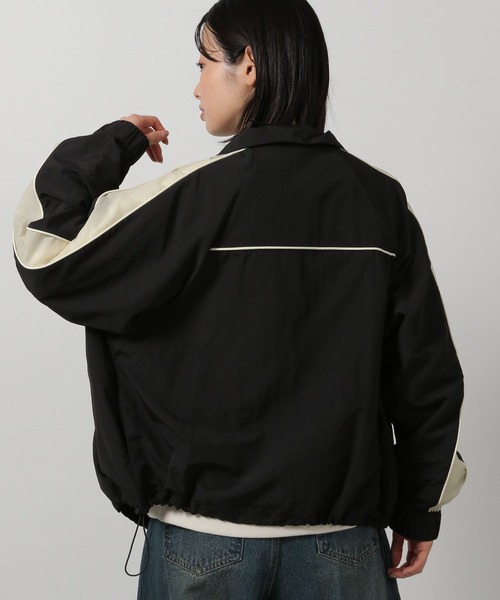 LAKOLE（ラコレ） ブルゾン アウター シアー配色トラックジャケット