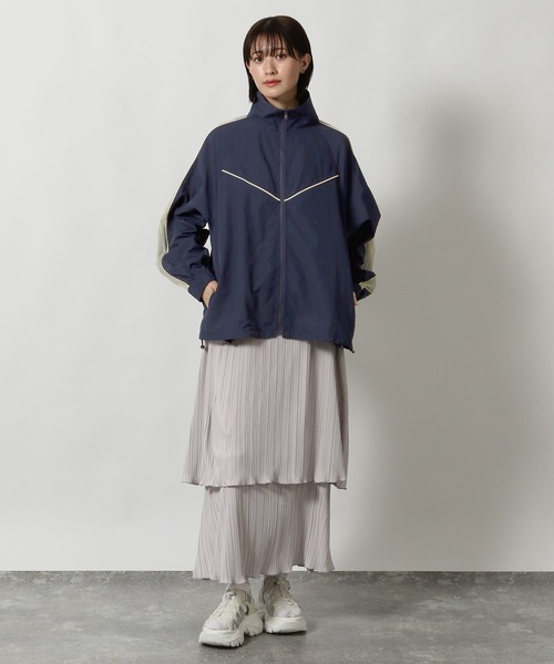 LAKOLE（ラコレ） ブルゾン アウター シアー配色トラックジャケット