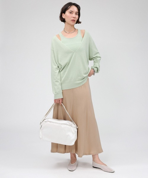 BABYLONE（バビロン） スカート キュプラスリットバイヤススカート