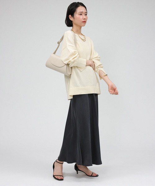 BABYLONE スカート キュプラスリットバイヤススカート