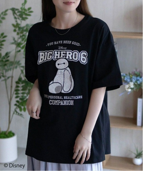 Disney tシャツ ベイマックス刺繍Tシャツ レディース